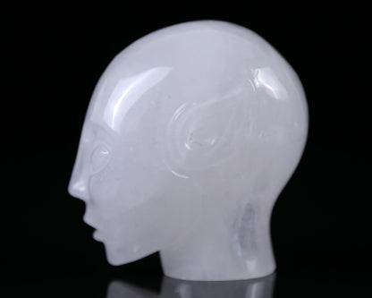 Nicedony 3.7" Angolan Quartz Hand Carved Crystal Elf Alien Sculpture - View 3