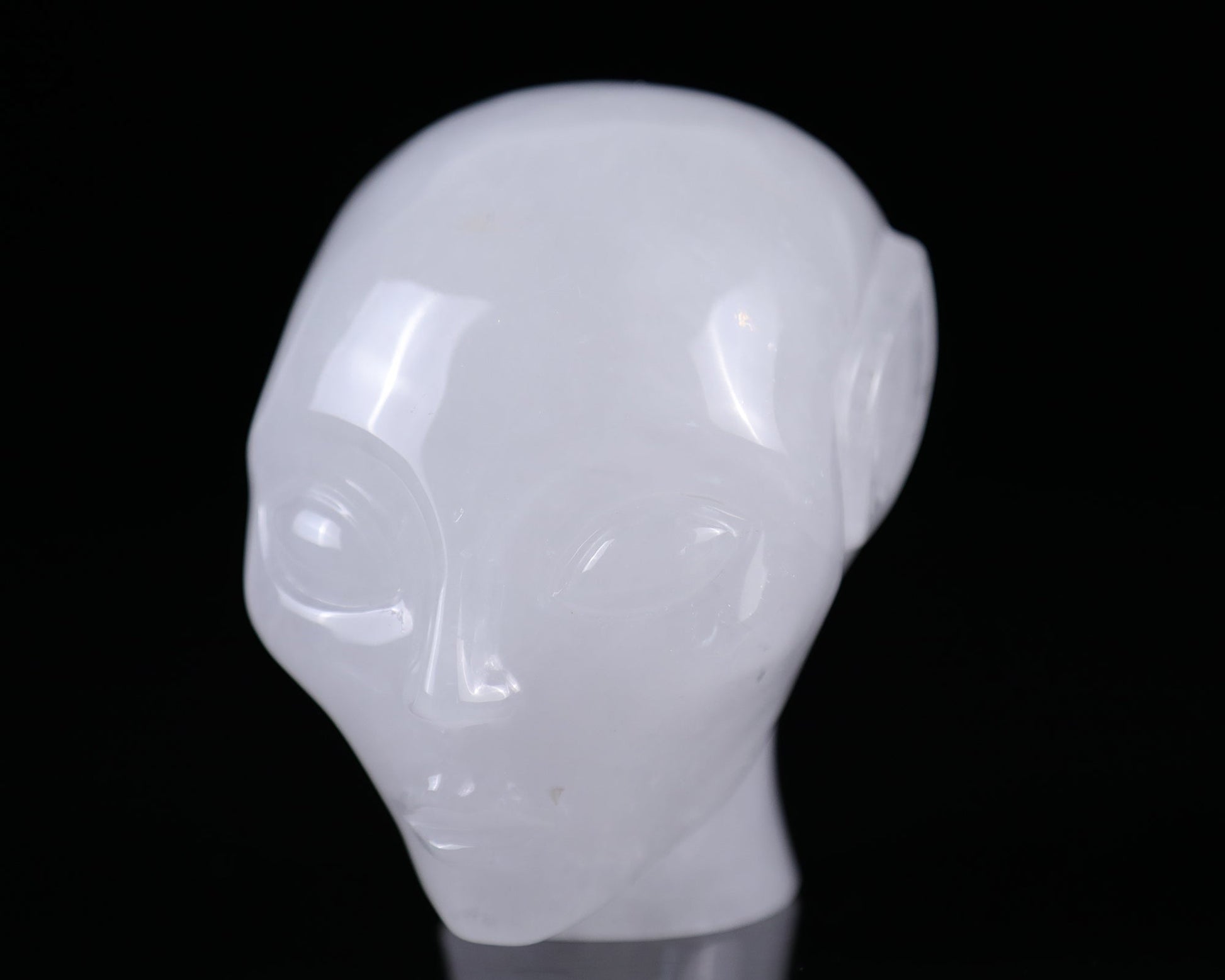 Nicedony 3.7" Angolan Quartz Hand Carved Crystal Elf Alien Sculpture - View 6