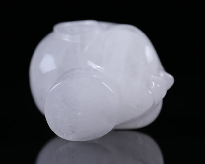 Nicedony 3.7" Angolan Quartz Hand Carved Crystal Elf Alien Sculpture - View 4