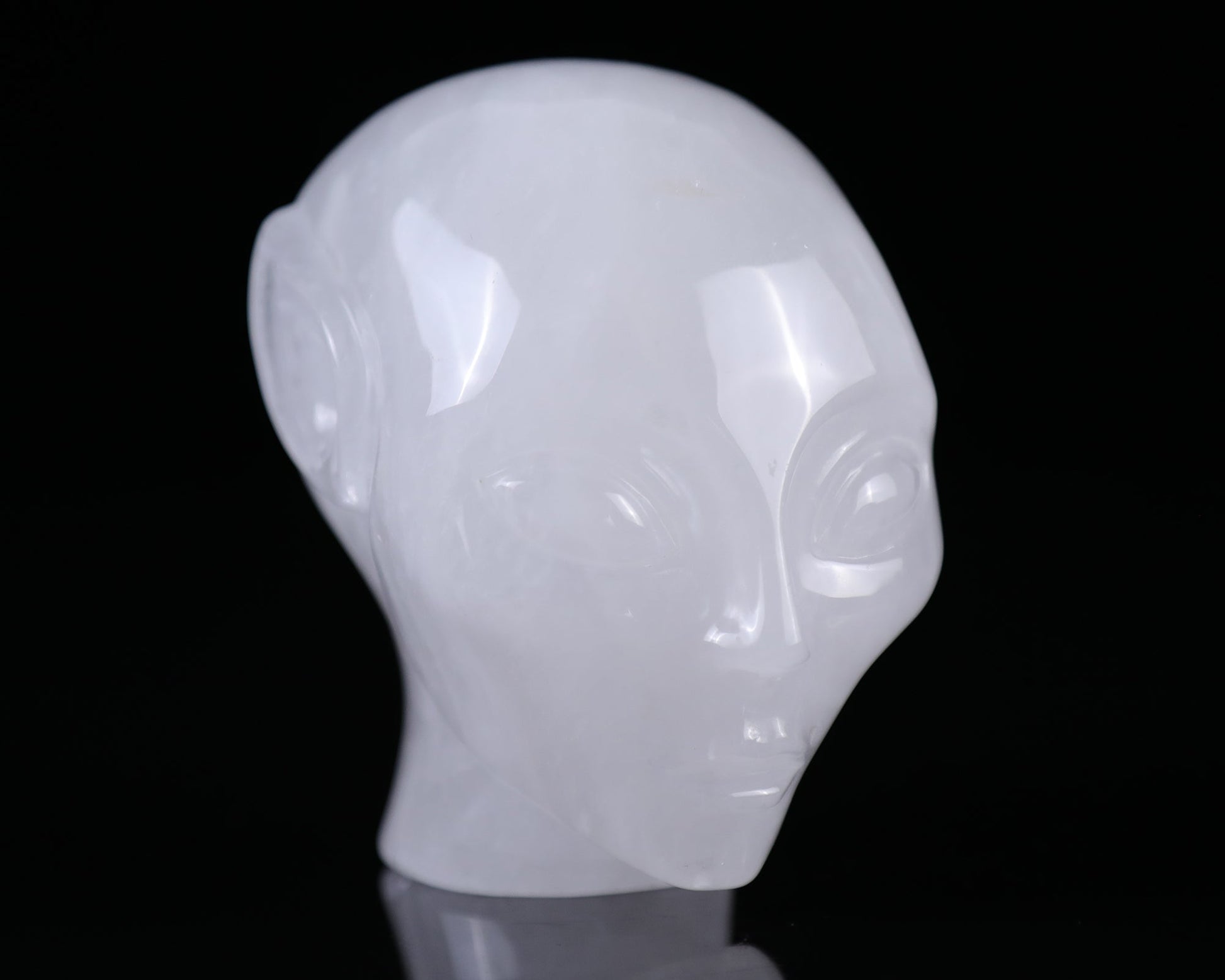 Nicedony 3.7" Angolan Quartz Hand Carved Crystal Elf Alien Sculpture - View 2