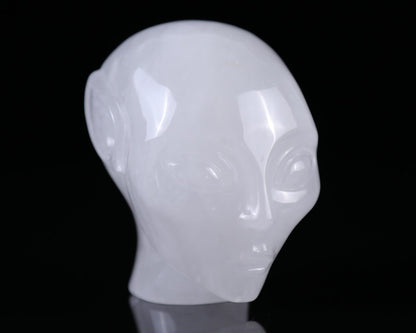 Nicedony 3.7" Angolan Quartz Hand Carved Crystal Elf Alien Sculpture - View 2