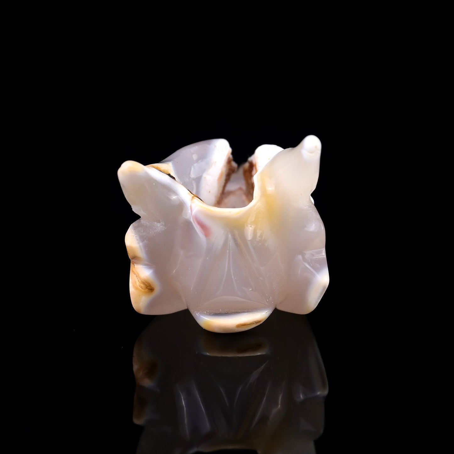 Nicedony 3.7" Geode Agate Hand Carved Crystal Dragon Skull Sculpture - View 5