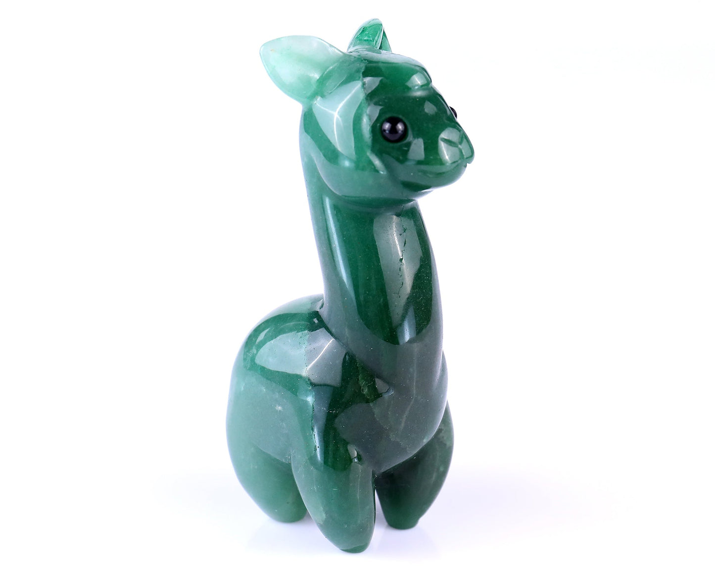 Nicedony 3.7" Green Aventurine Hand Carved Crystal Alpaca Sculpture