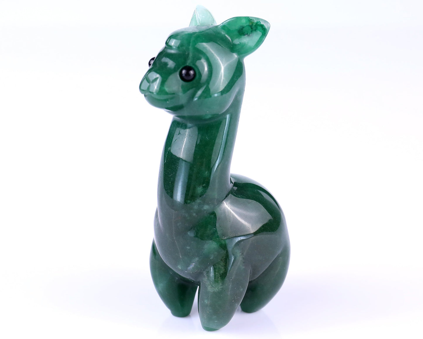 Nicedony 3.7" Green Aventurine Hand Carved Crystal Alpaca Sculpture - View 7