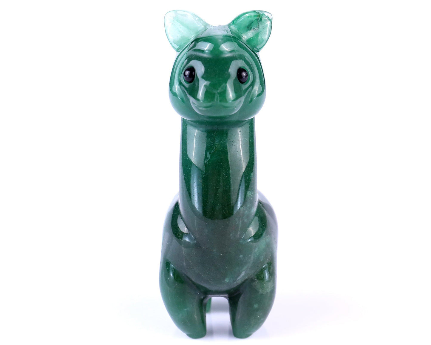 Nicedony 3.7" Green Aventurine Hand Carved Crystal Alpaca Sculpture - View 2