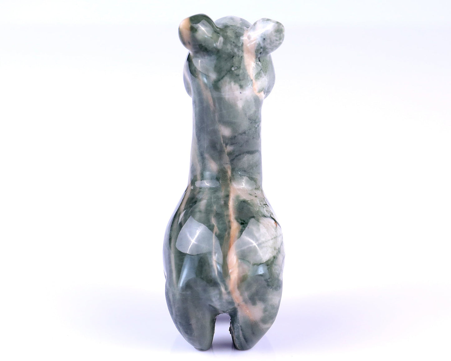 Nicedony 3.7" Jiulong Jade Hand Carved Crystal Alpaca Sculpture - View 5