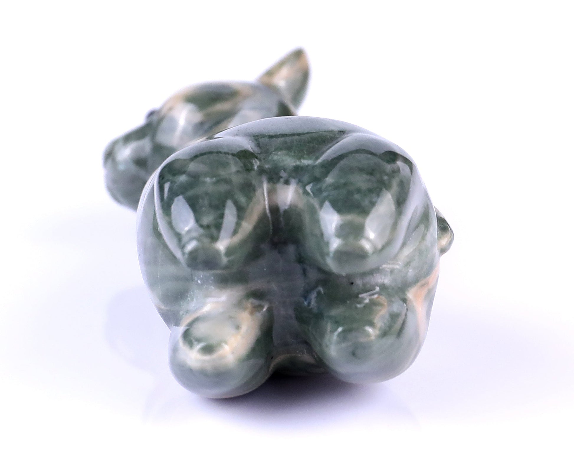 Nicedony 3.7" Jiulong Jade Hand Carved Crystal Alpaca Sculpture - View 6