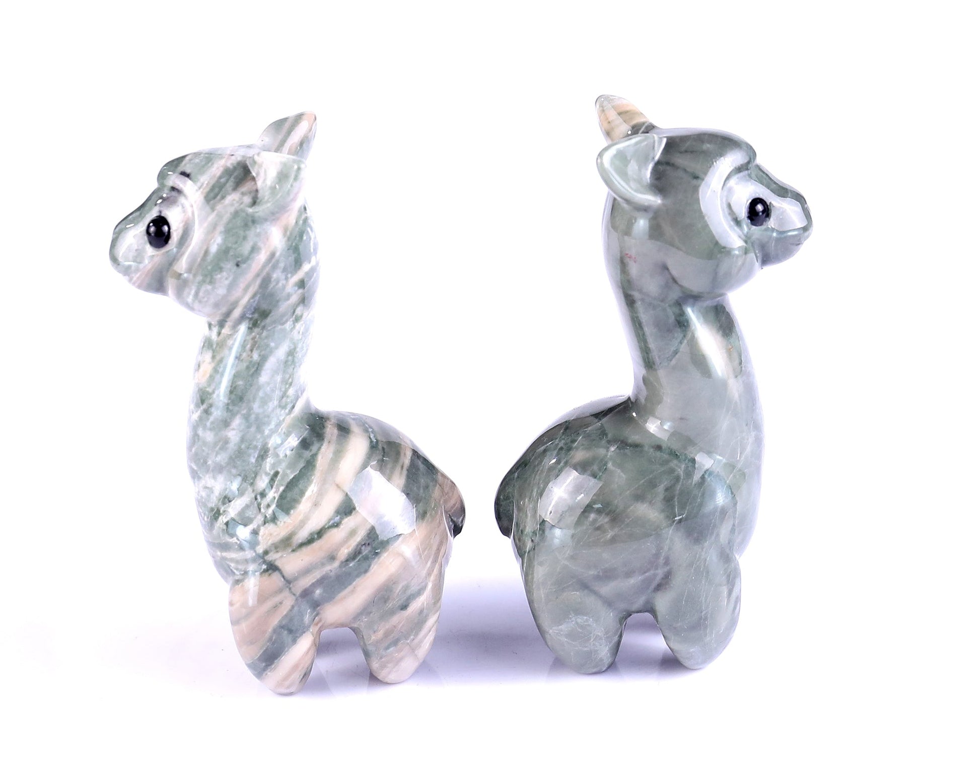 Nicedony 3.7" Jiulong Jade Hand Carved Crystal Alpaca Sculpture - View 12