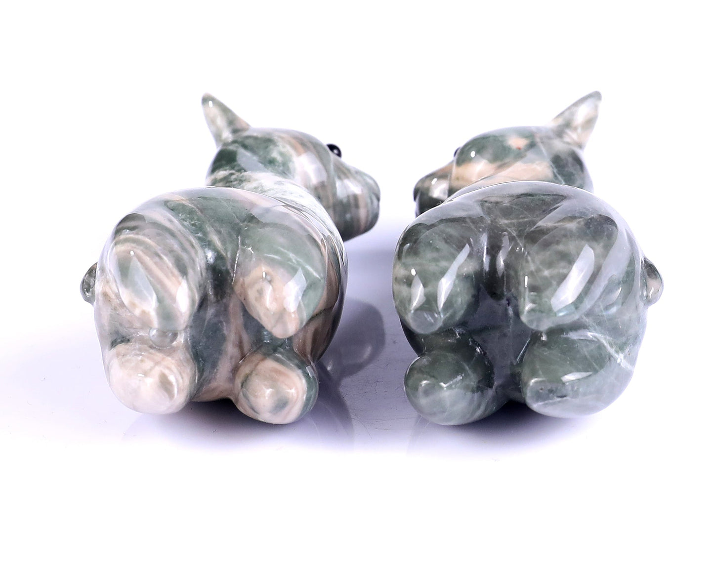 Nicedony 3.7" Jiulong Jade Hand Carved Crystal Alpaca Sculpture - View 14