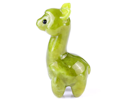 Nicedony 3.7" New Jade Hand Carved Crystal Alpaca Sculpture - View 4