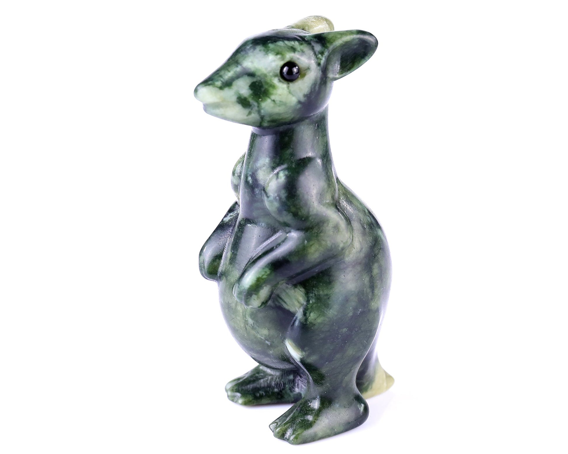Nicedony 3.7" New Jade Hand Carved Crystal Kangaroo Sculpture - View 9