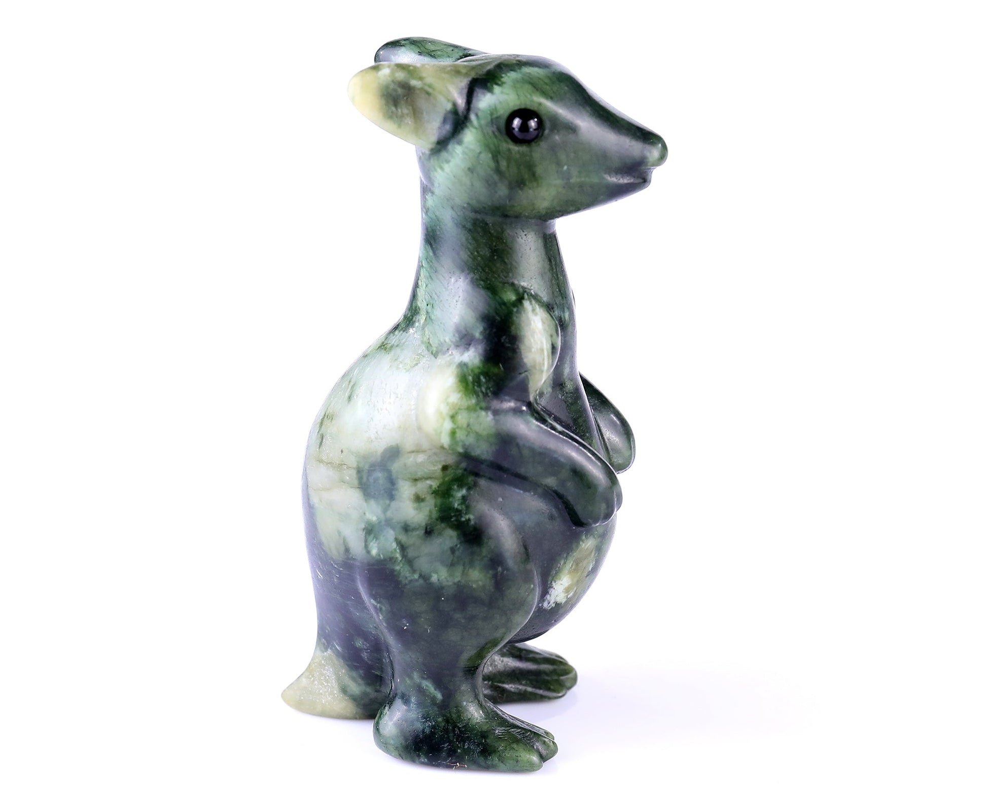 Nicedony 3.7" New Jade Hand Carved Crystal Kangaroo Sculpture - View 4