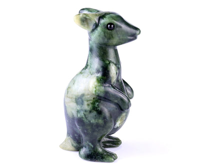 Nicedony 3.7" New Jade Hand Carved Crystal Kangaroo Sculpture - View 4