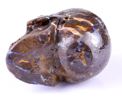 Nicedony 3.7" Opal Hand Carved Crystal Realistic Skull Sculpture - View 10