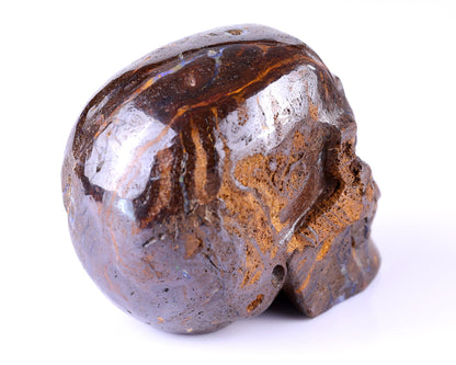 Nicedony 3.7" Opal Hand Carved Crystal Realistic Skull Sculpture - View 6