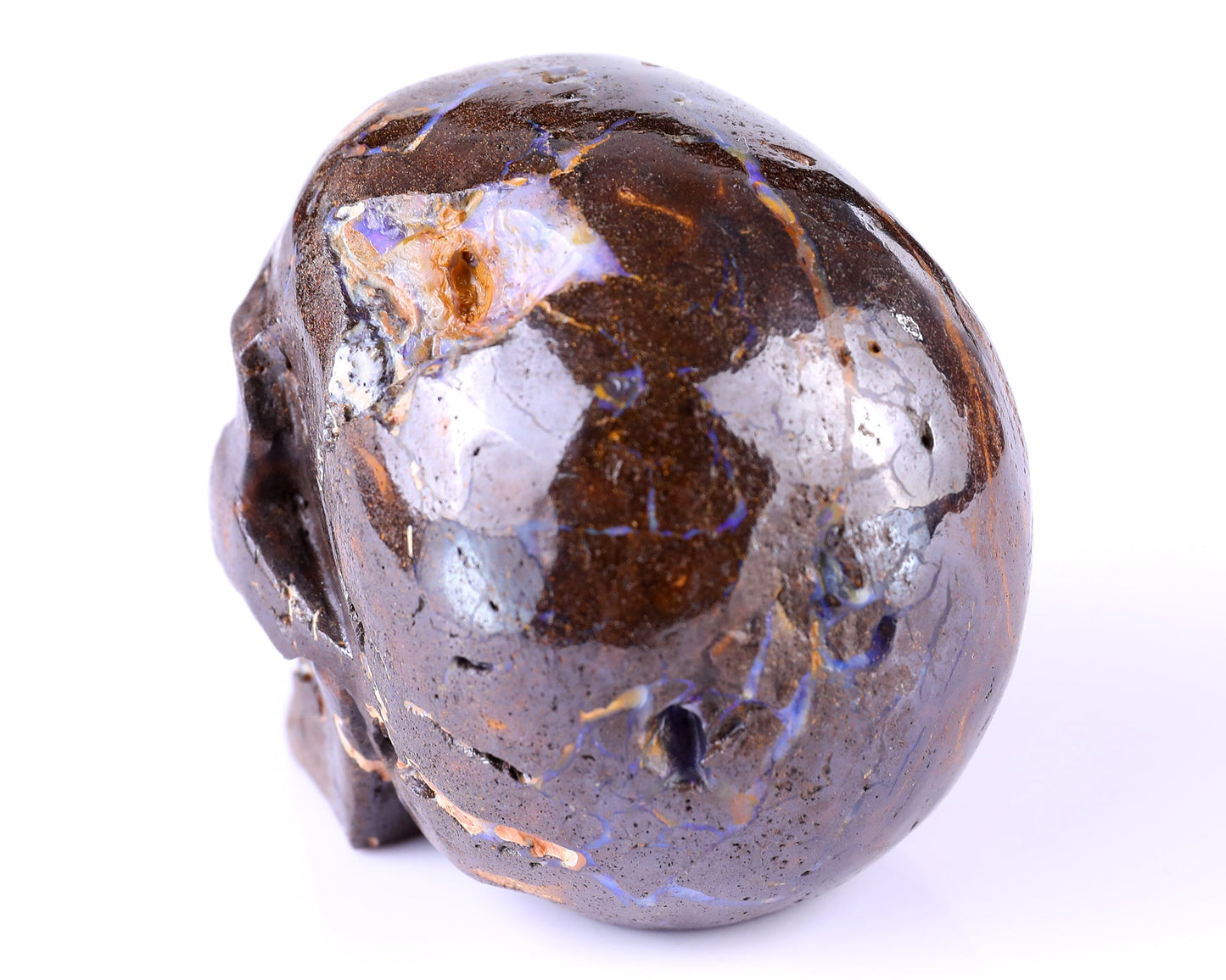 Nicedony 3.7" Opal Hand Carved Crystal Realistic Skull Sculpture - View 8