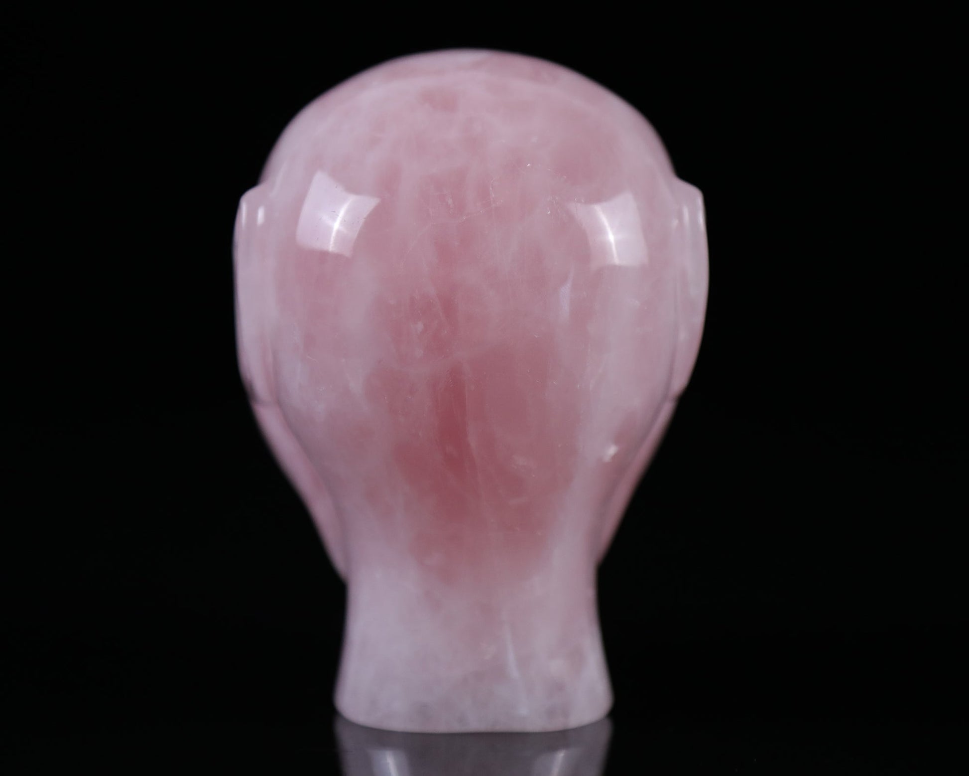 Nicedony 3.7" Rose Quartz Hand Carved Crystal Elf Alien Sculpture - View 7