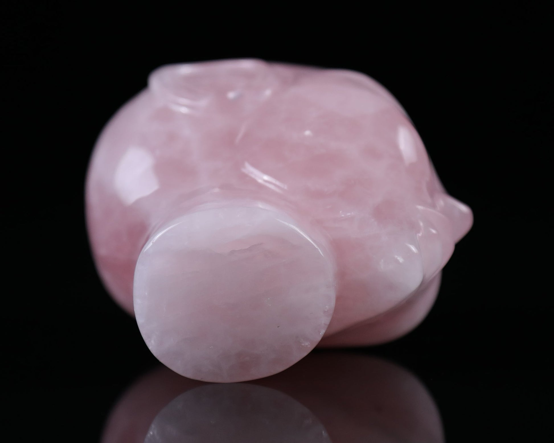 Nicedony 3.7" Rose Quartz Hand Carved Crystal Elf Alien Sculpture - View 6