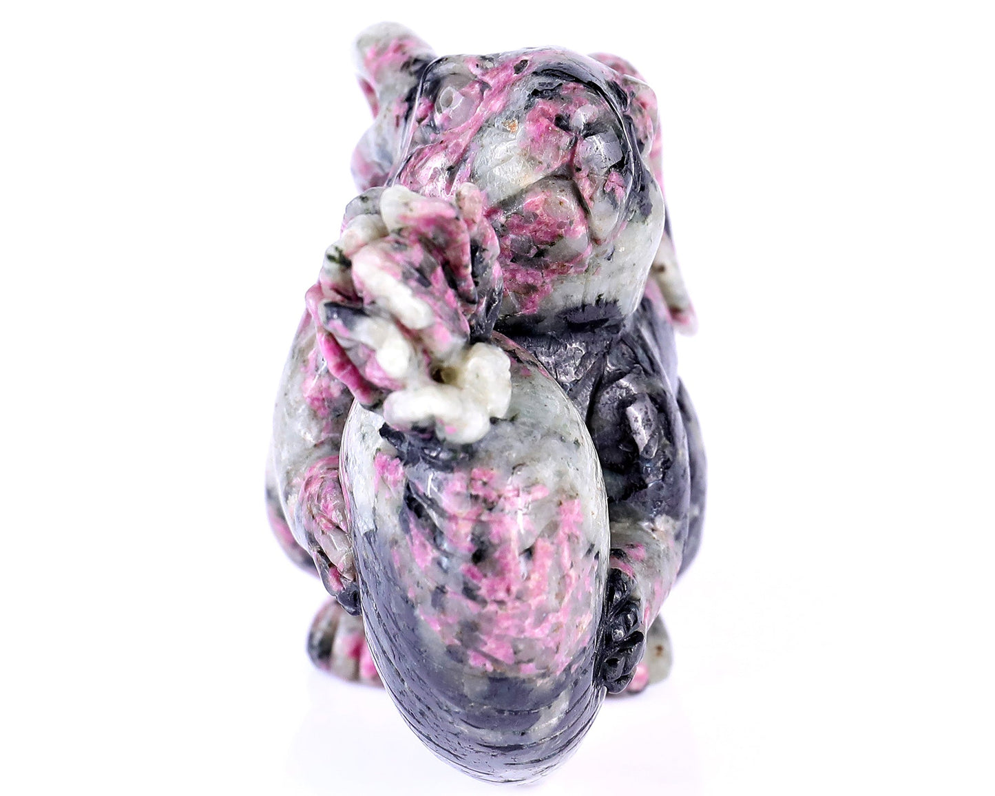 Nicedony 3.7" Rhodonite Hand Carved Crystal Rabbit Sculpture - View 2