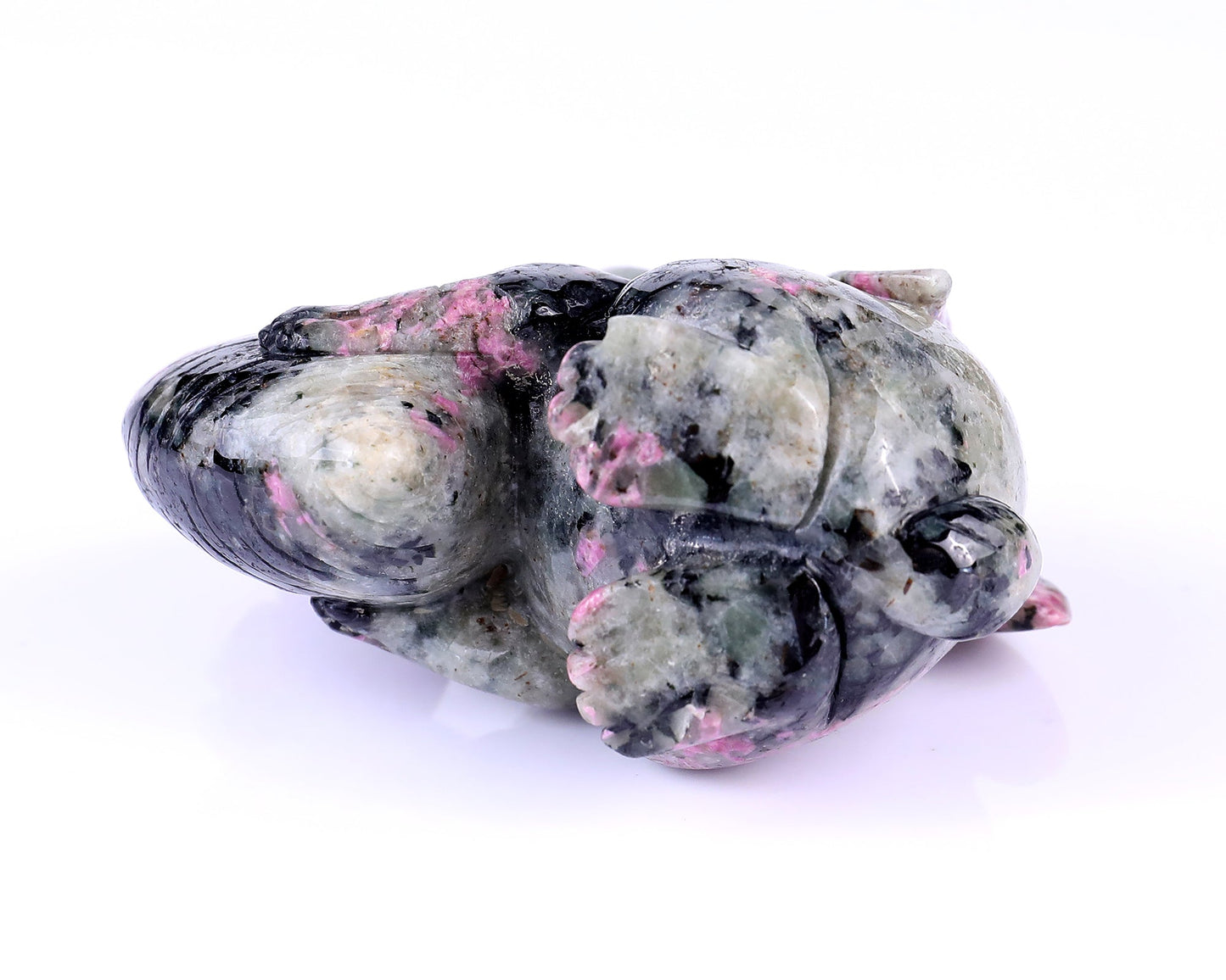 Nicedony 3.7" Rhodonite Hand Carved Crystal Rabbit Sculpture - View 6