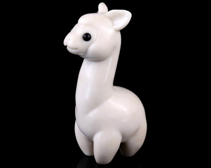 Nicedony 3.7" White Jade Hand Carved Crystal Alpaca Sculpture - View 7