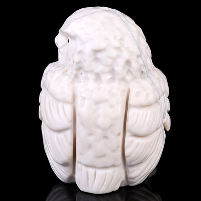 Nicedony 3.7" White Jade Hand Carved Crystal Owl Sculpture - View 4