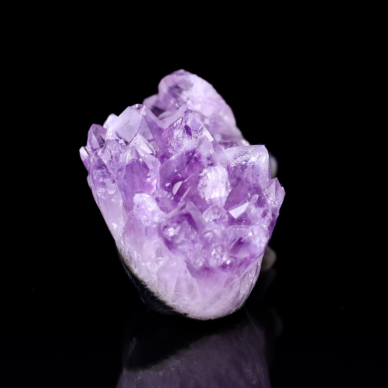 Nicedony 3.8"Amethyst Druse Agate Hand Carved Hedgehog Sculpture - View 5