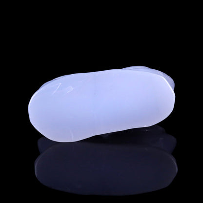 Nicedony 3.8" Blue Chalcedony Hand Carved Crystal Swans Sculpture - View 6