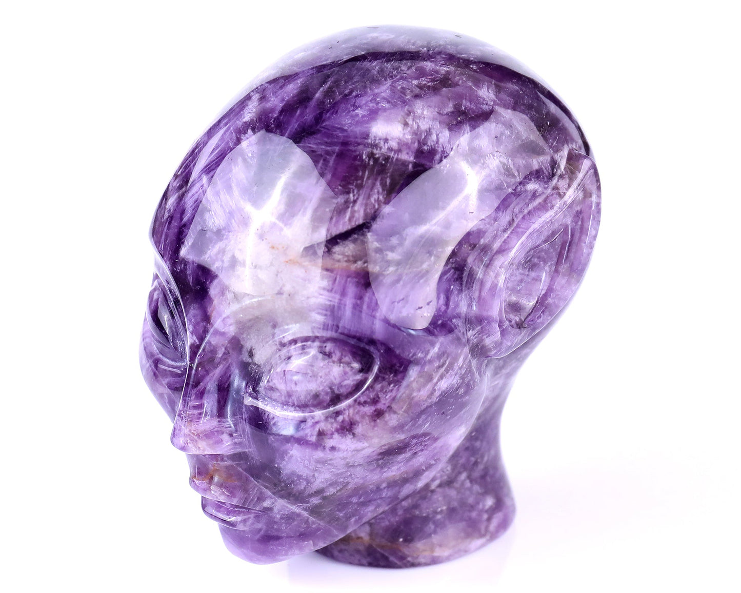 Nicedony 3.8" Dream Amethyst Hand Carved Crystal Elf Alien Sculpture - View 10