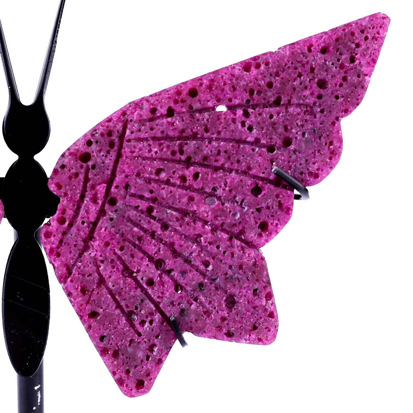 Nicedony 3.8" Hot Lava Stone Hand Carved Butterfly Wings Sculpture - View 2