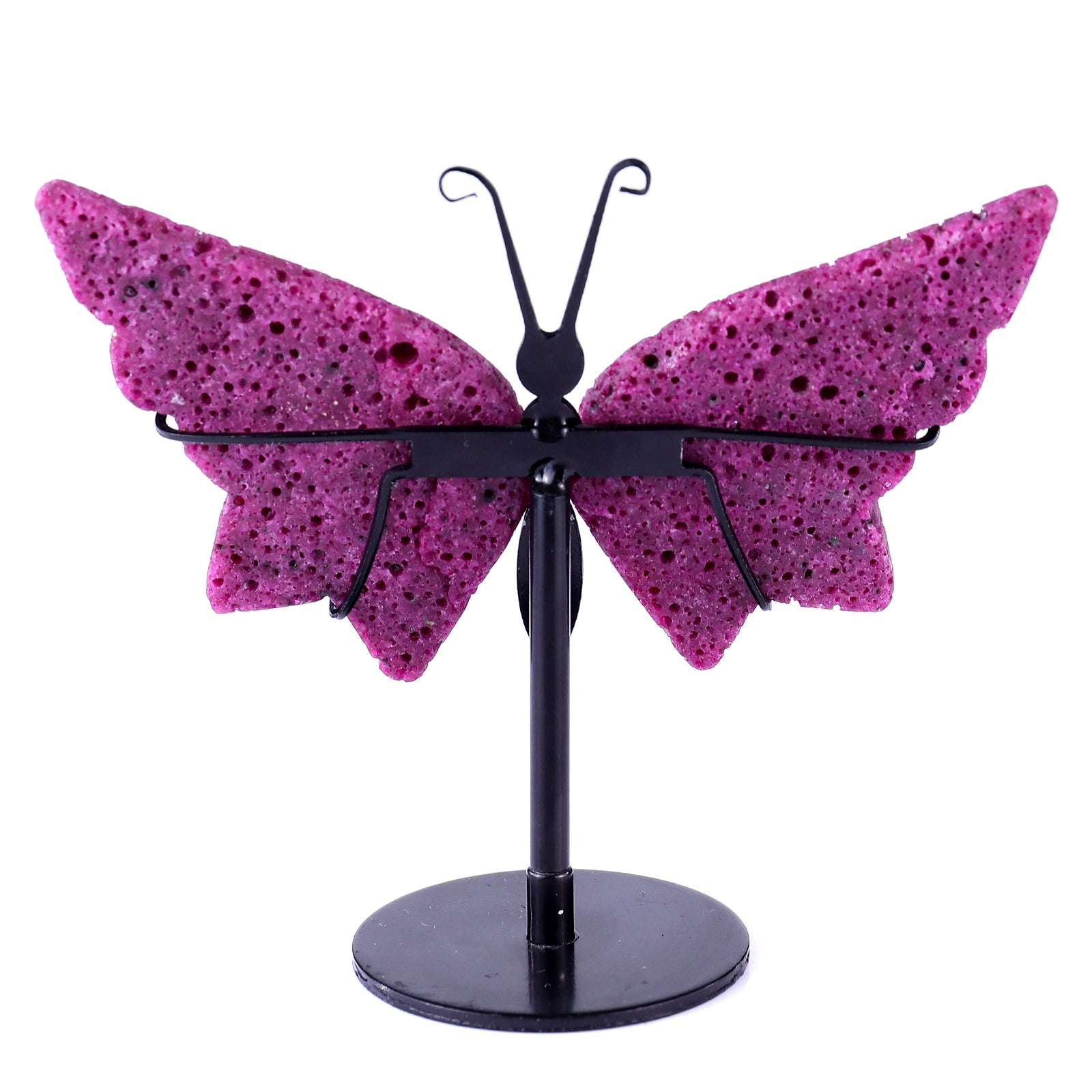 Nicedony 3.8" Hot Lava Stone Hand Carved Butterfly Wings Sculpture - View 6