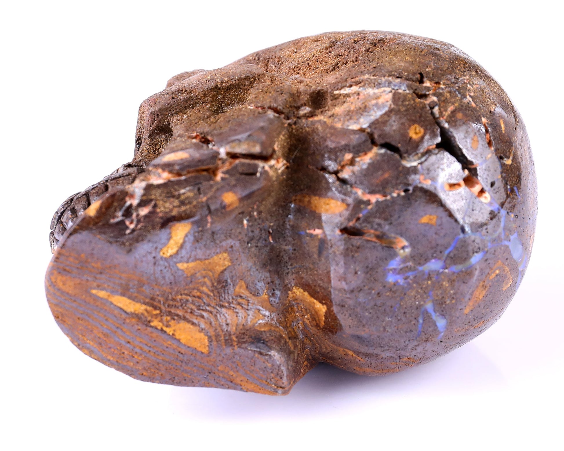 Nicedony 3.8" Opal Hand Carved Crystal Realistic Skull Sculpture - View 10
