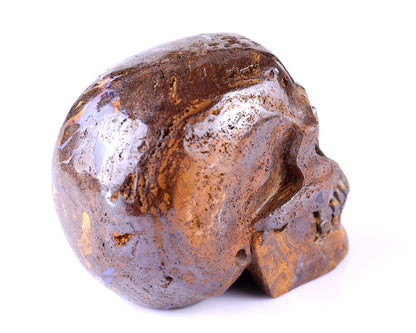 Nicedony 3.8" Opal Hand Carved Crystal Realistic Skull Sculpture - View 6