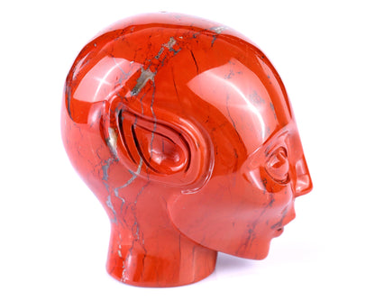 Nicedony 3.8" Red Jasper Hand Carved Crystal Elf Alien Sculpture - View 3