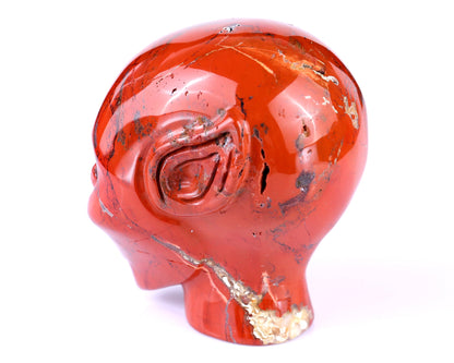 Nicedony 3.8" Red Jasper Hand Carved Crystal Elf Alien Sculpture - View 6
