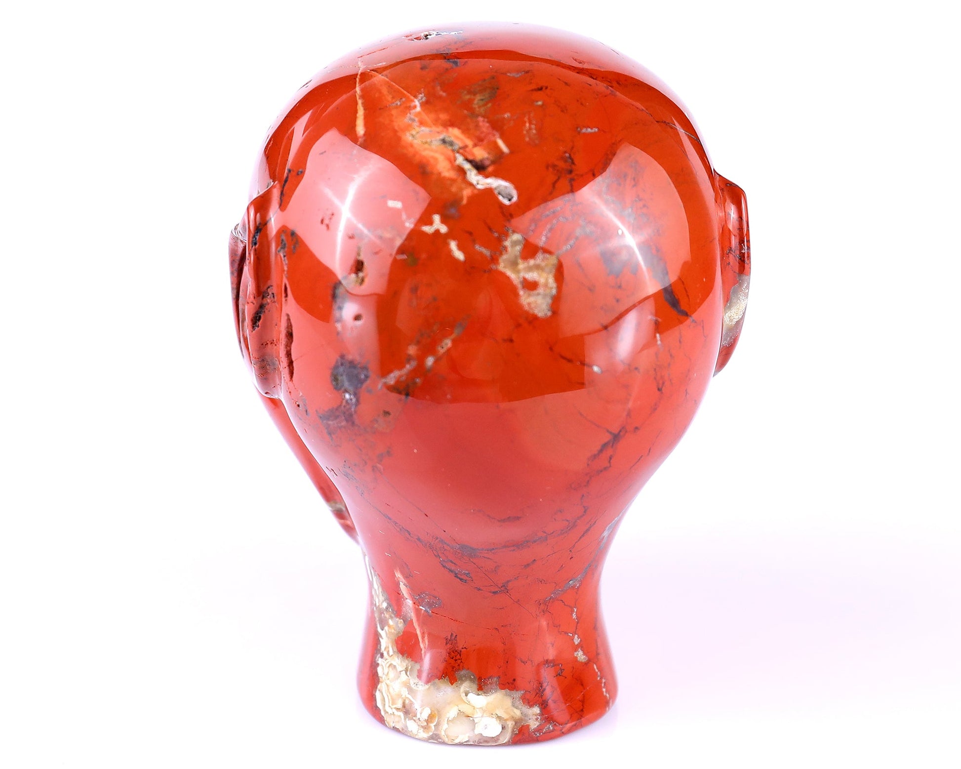 Nicedony 3.8" Red Jasper Hand Carved Crystal Elf Alien Sculpture - View 5