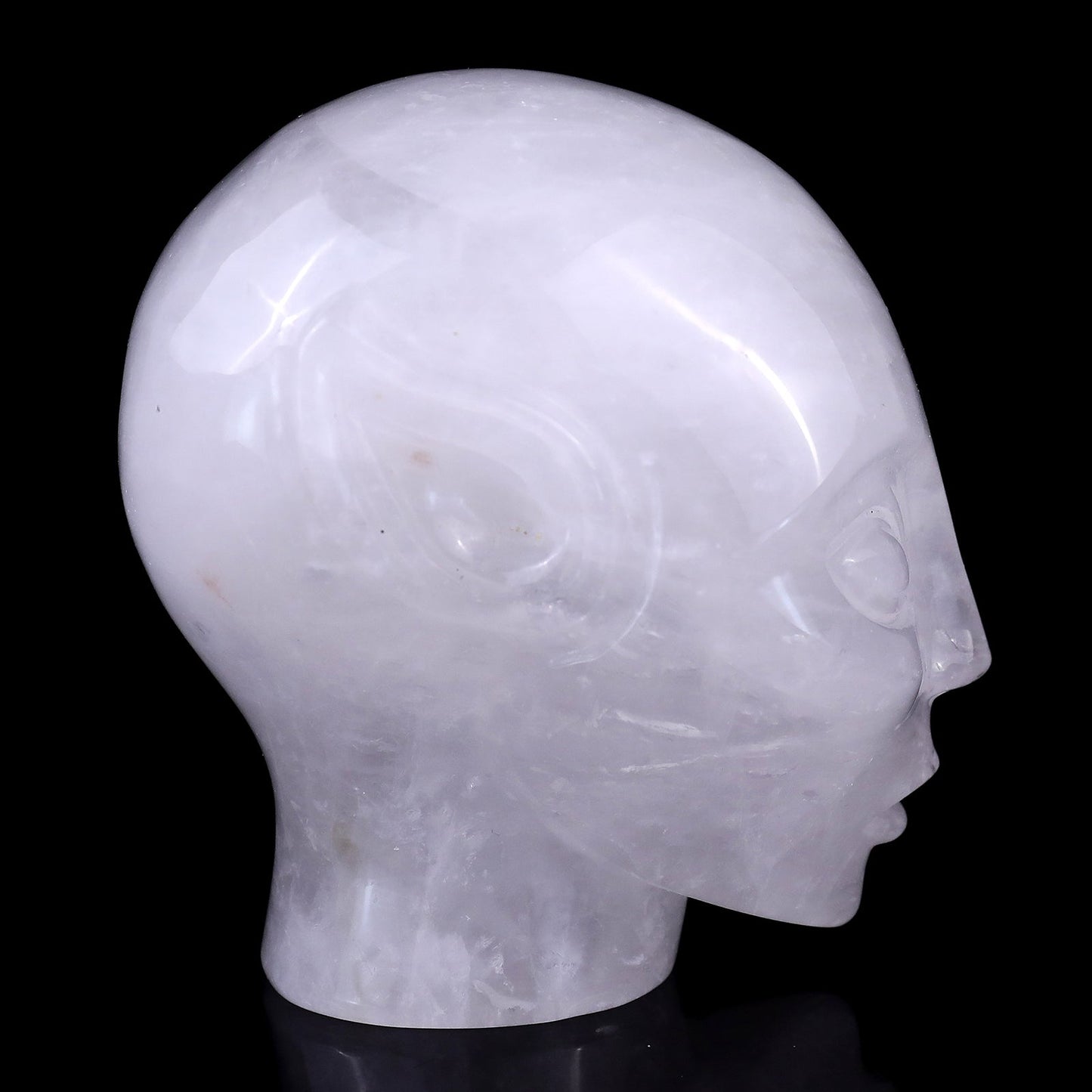 Nicedony 3.9" Angolan Quartz Rock Hand Carved Elf Alien Sculpture - View 10