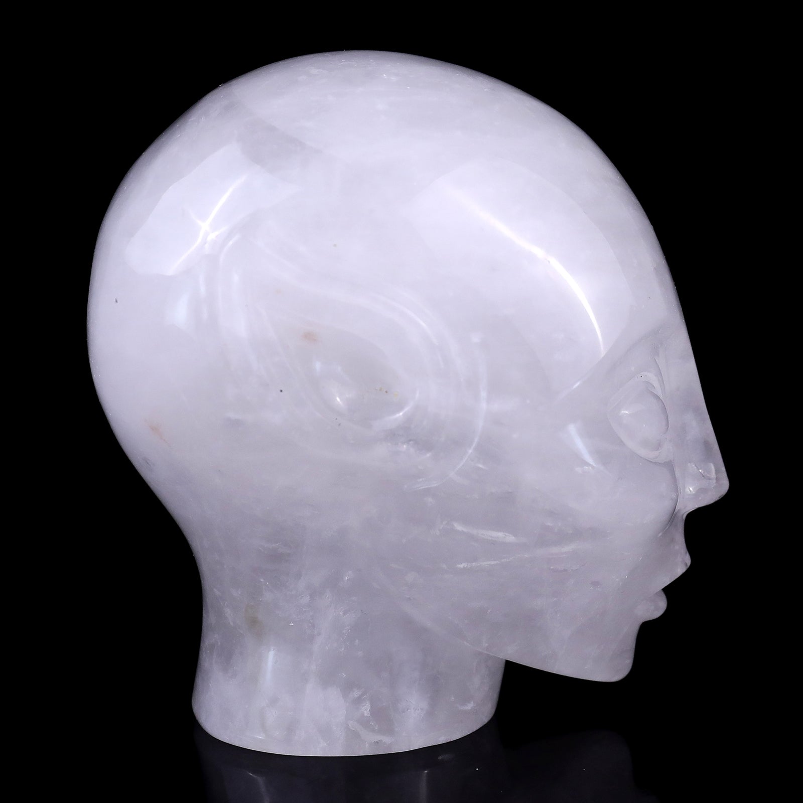 Nicedony 3.9" Angolan Quartz Rock Hand Carved Elf Alien Sculpture - View 10