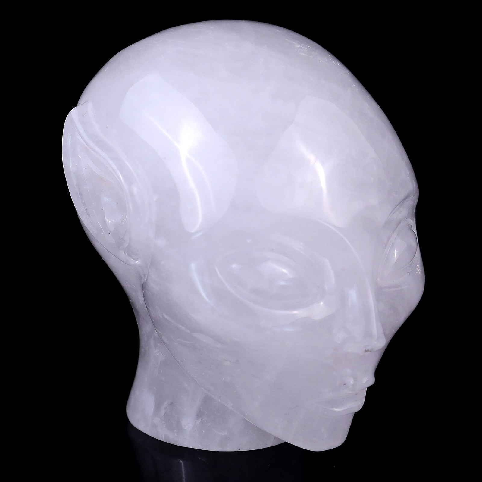 Nicedony 3.9" Angolan Quartz Rock Hand Carved Elf Alien Sculpture - View 8