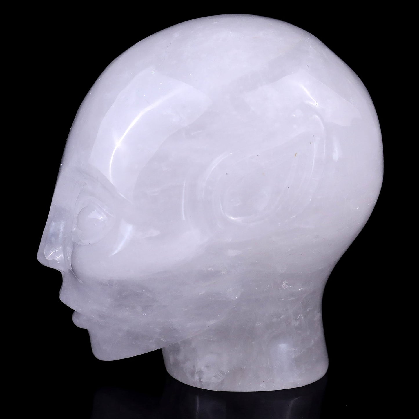Nicedony 3.9" Angolan Quartz Rock Hand Carved Elf Alien Sculpture - View 11