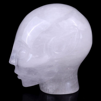 Nicedony 3.9" Angolan Quartz Rock Hand Carved Elf Alien Sculpture - View 11