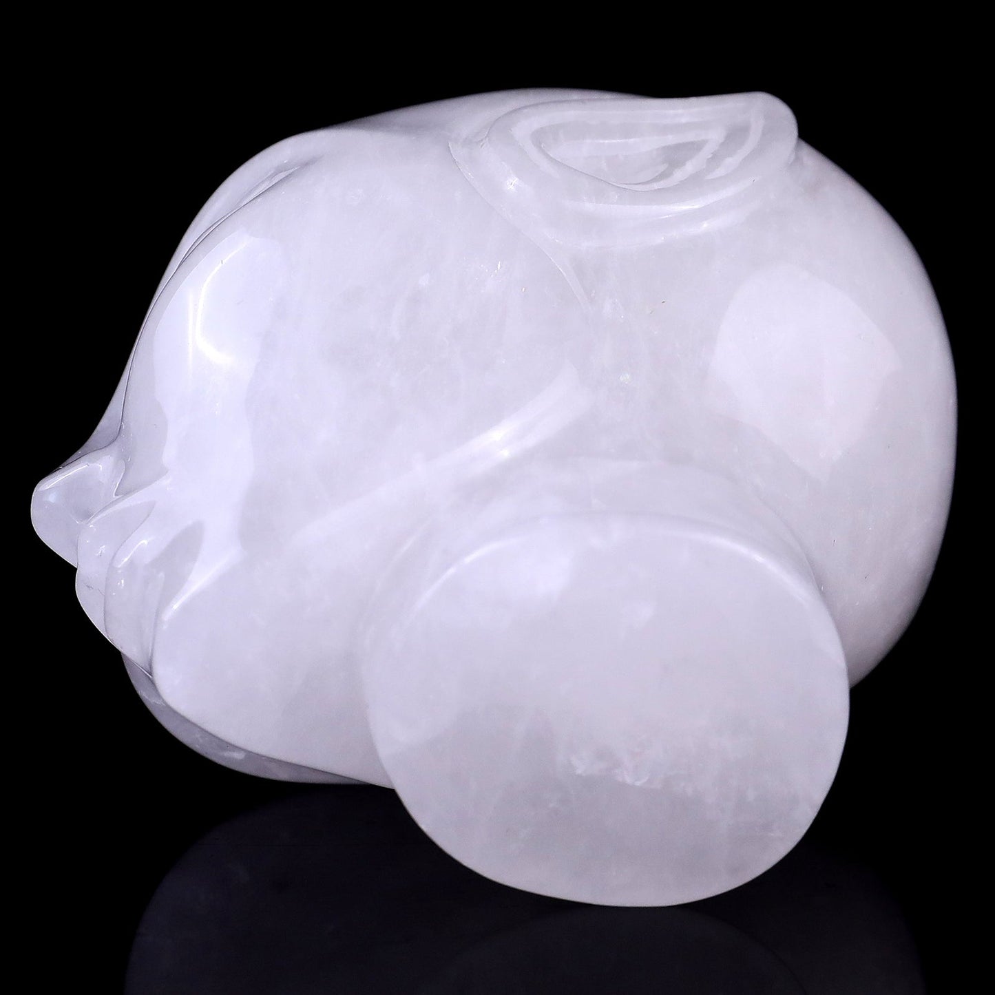 Nicedony 3.9" Angolan Quartz Rock Hand Carved Elf Alien Sculpture - View 6