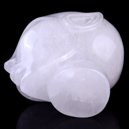 Nicedony 3.9" Angolan Quartz Rock Hand Carved Elf Alien Sculpture - View 6