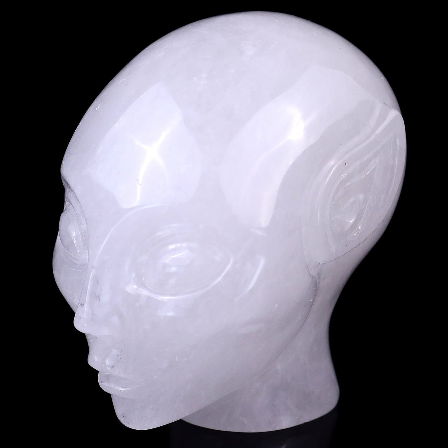 Nicedony 3.9" Angolan Quartz Rock Hand Carved Elf Alien Sculpture - View 7