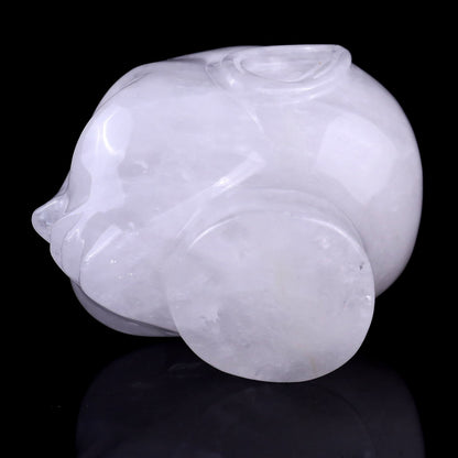 Nicedony 3.9" Angolan Quartz Rock Hand Carved Elf Alien Sculpture - View 13