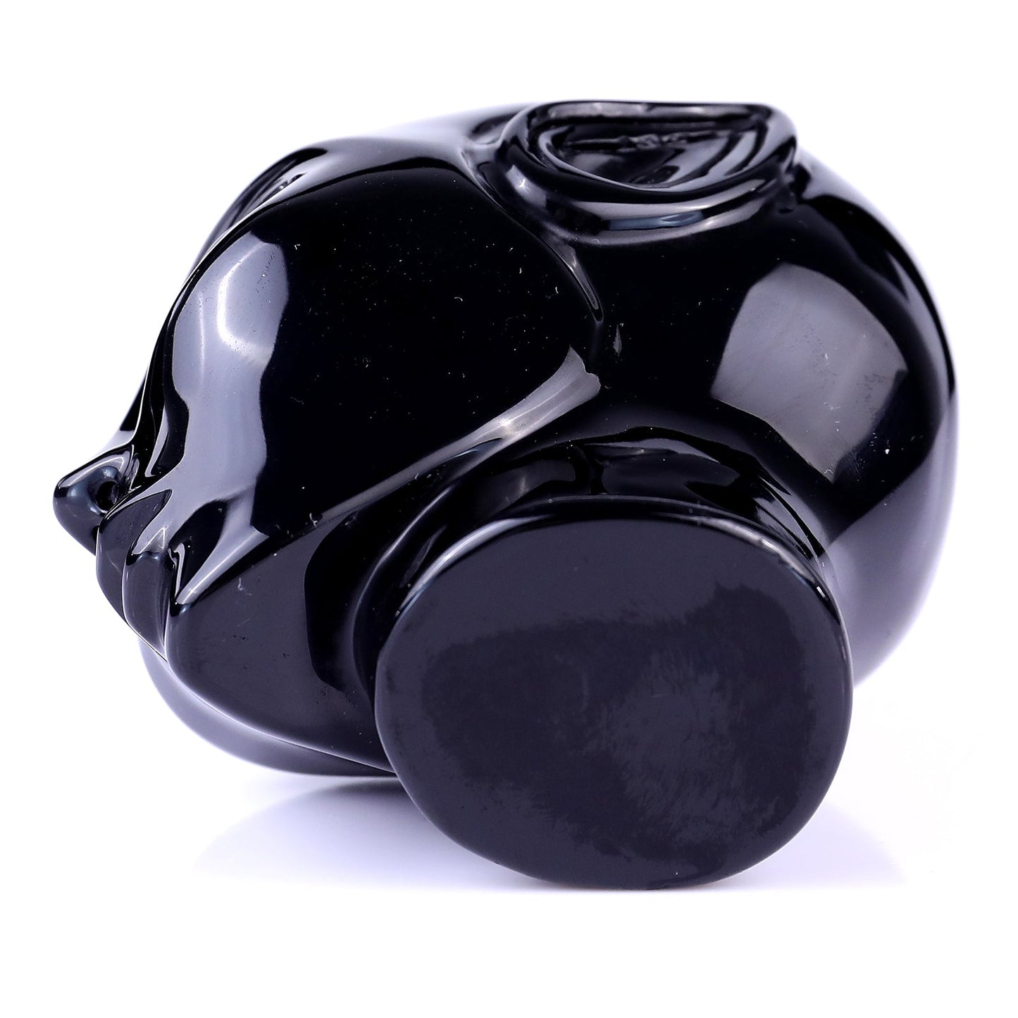 Nicedony 3.9" Black Obsidian Hand Carved Crystal Elf Alien Sculpture - View 6