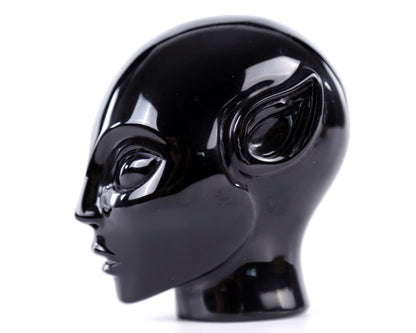 Nicedony 3.9" Black Obsidian Hand Carved Crystal Elf Alien Sculpture - View 16