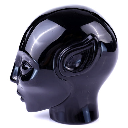 Nicedony 3.9" Black Obsidian Hand Carved Crystal Elf Alien Sculpture - View 4