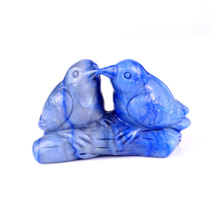 Nicedony 3.9" Blue Aventurine Hand Carved Crystal Birds Sculpture