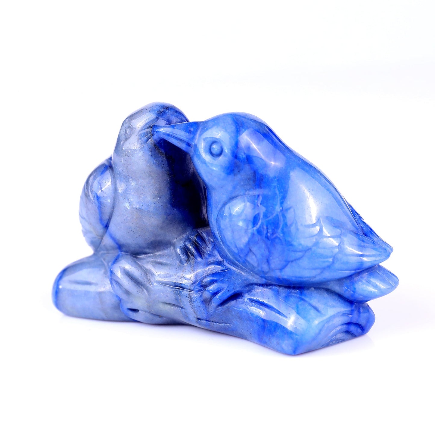 Nicedony 3.9" Blue Aventurine Hand Carved Crystal Birds Sculpture - View 7